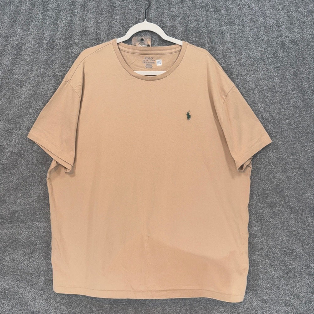 Polo Ralph Lauren Tshirt Men XXL Tan Classic Fit Short Sleeve Cotton Jersey